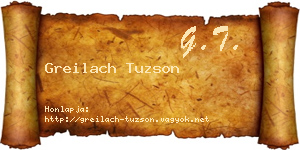 Greilach Tuzson névjegykártya